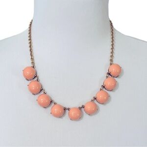 J. Crew Peach Bauble Dot Necklace 20”
